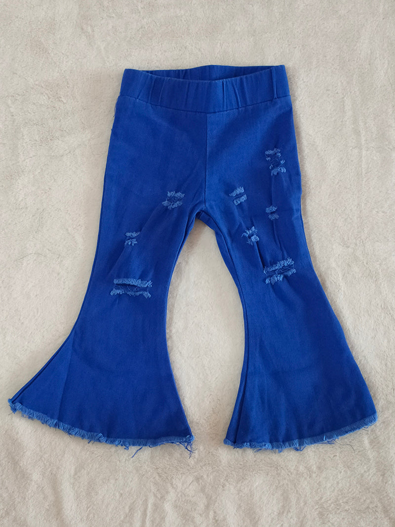 Baby Girls Blue Color Bell Denim Jeans Pants