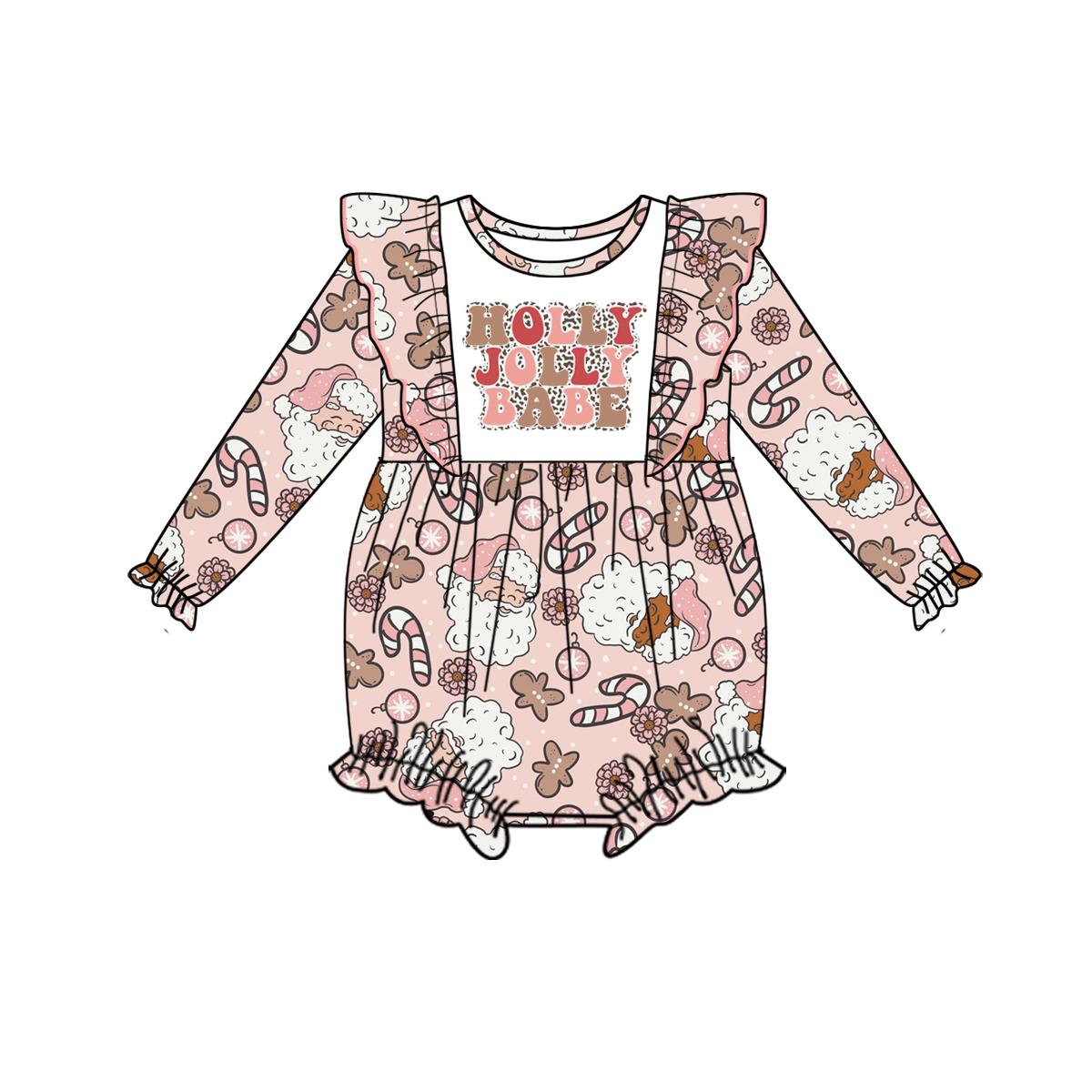 Baby girls Christmas pink rompers