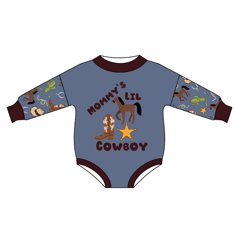 Baby Girls Boys Western Horse rompers