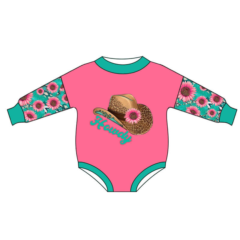 Baby Girls Howdy Western rompers preorder