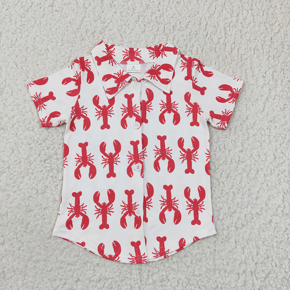 Baby Boys Lobster Short Sleeve button up shirts