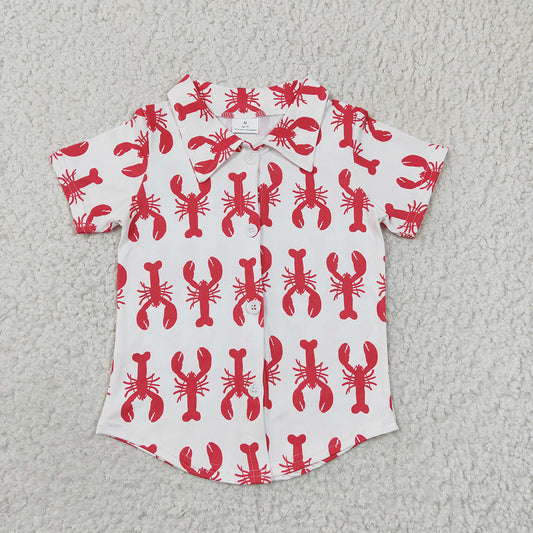 Baby Boys Lobster Short Sleeve button up shirts