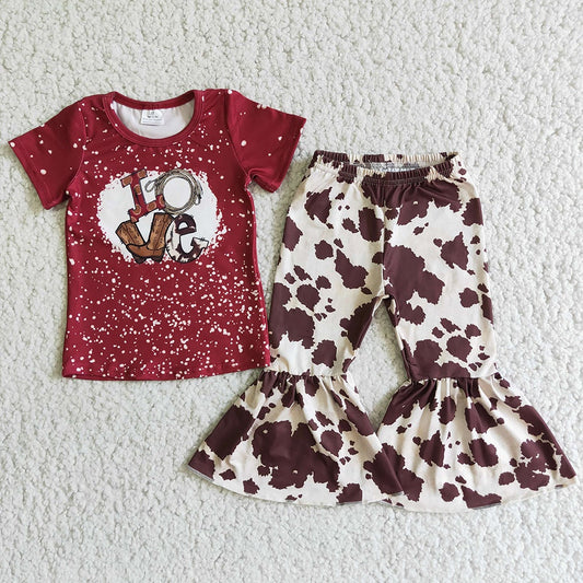 Love cowhide print bell sets