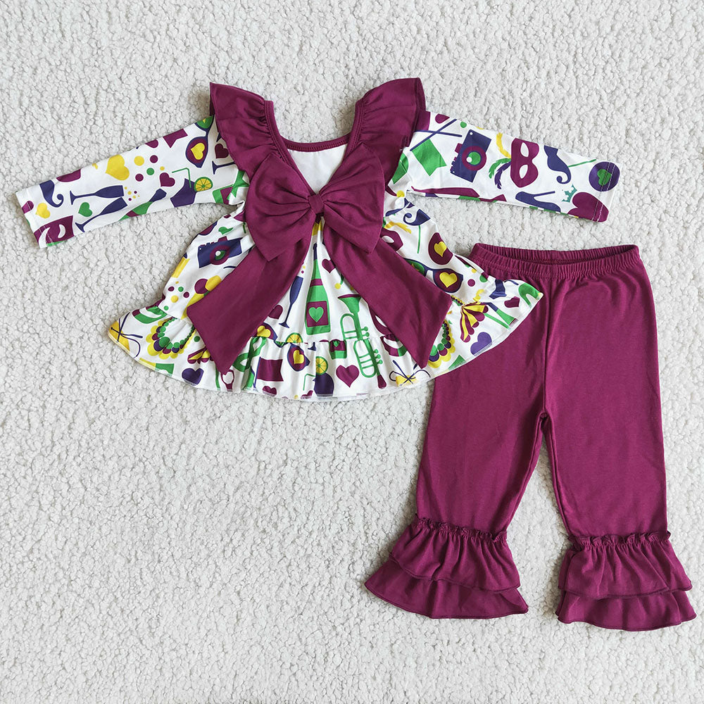 Mardi Gras Bow patns sets