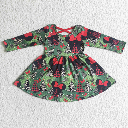 Baby girls Christmas mouse long sleeve dresses