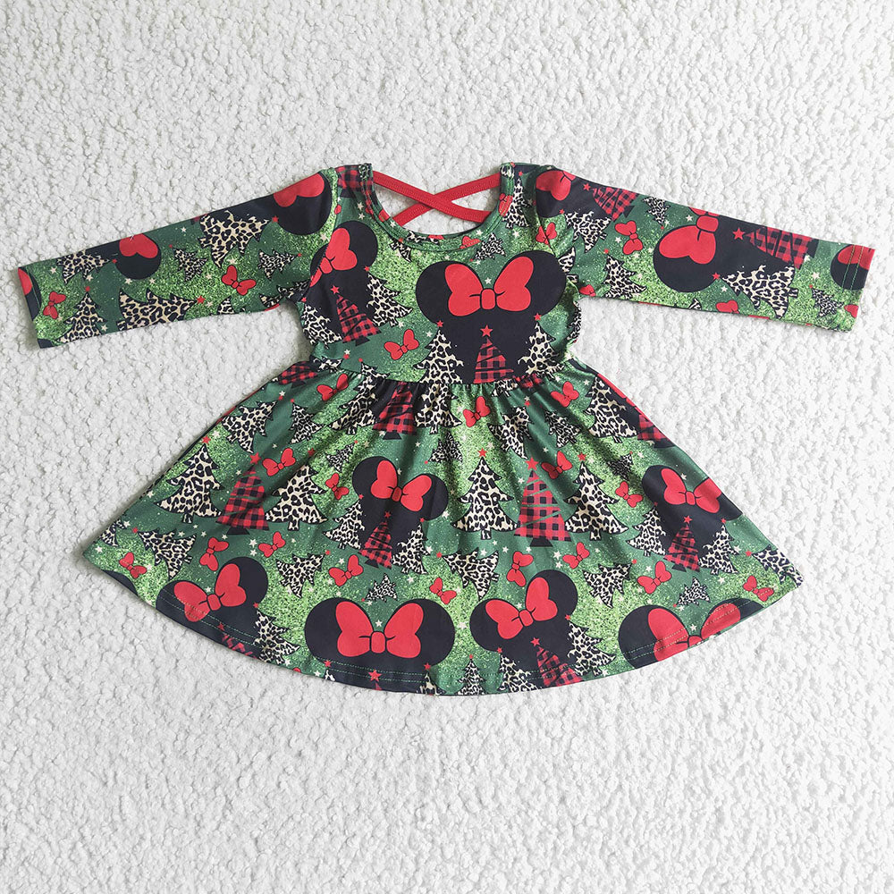 Baby girls Christmas mouse long sleeve dresses