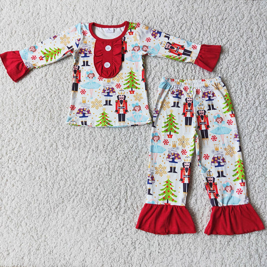 Girls nutcracker soldier pajamas