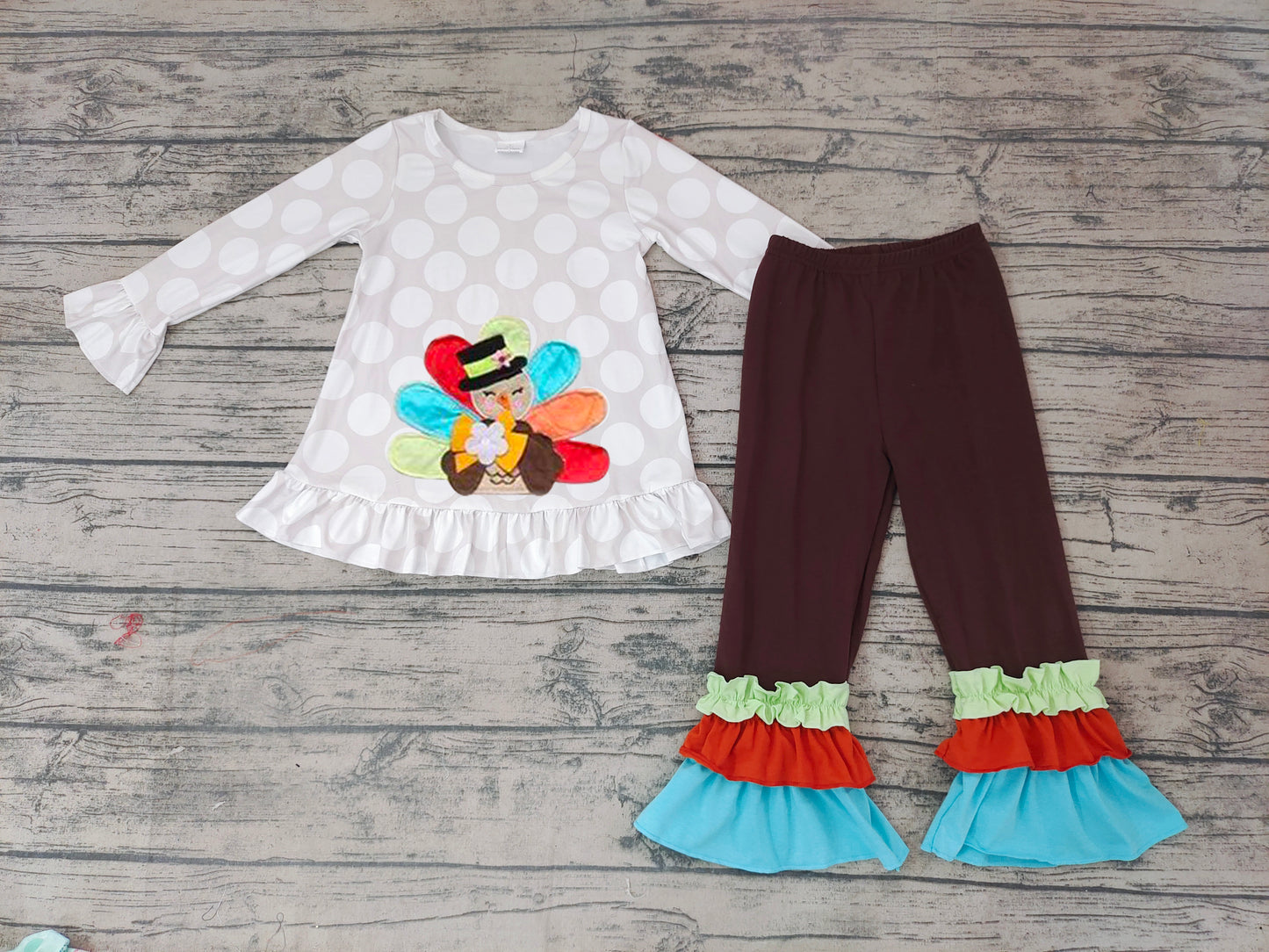 baby girls thanksgiving turkey pants clothing sets