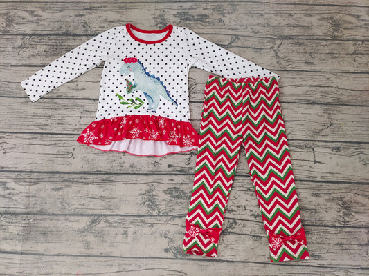 Baby Girls Christmas dinosuar tunic legging pants sets