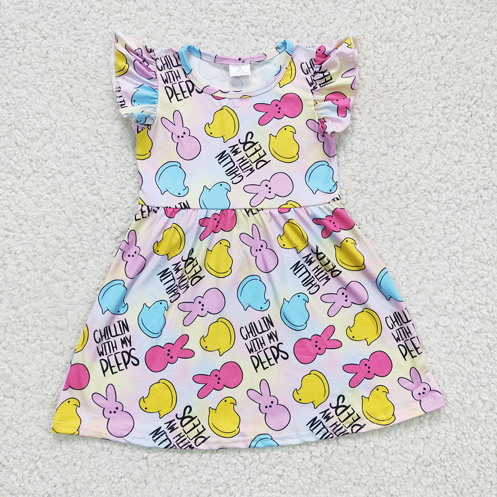 Baby Girls Easter rabbits Knee Length Dresses