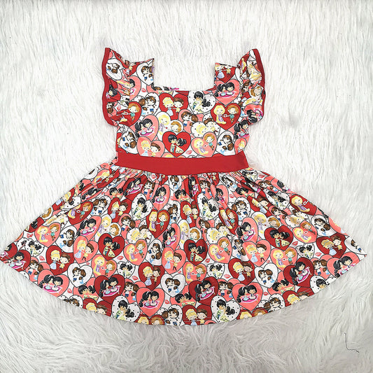 Valentines cartoon hearts dresses