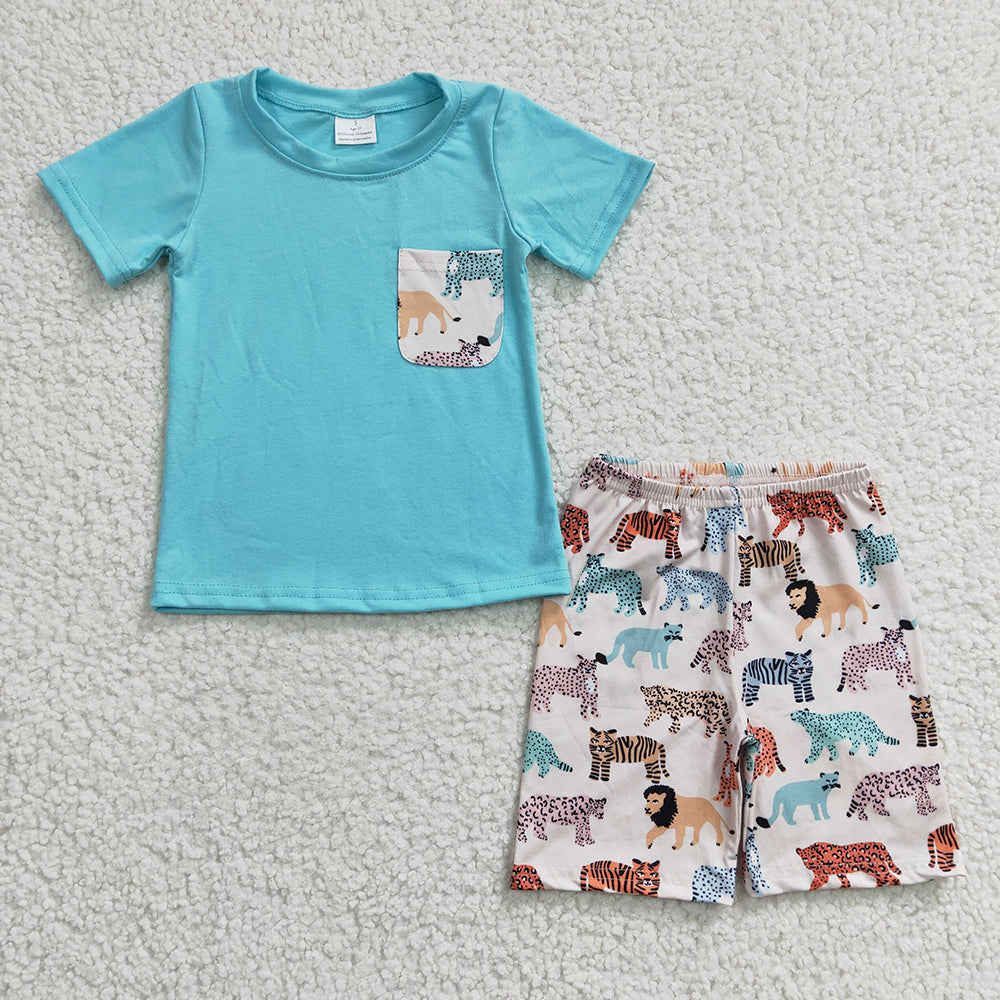 Baby Boys Animal Pockets Shorts Sets