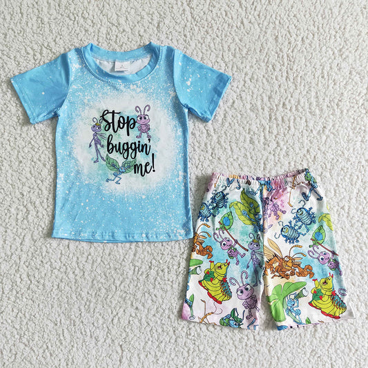 Baby cartoon boy ant shorts sets