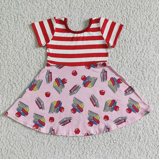 Baby girls back to school book dresses