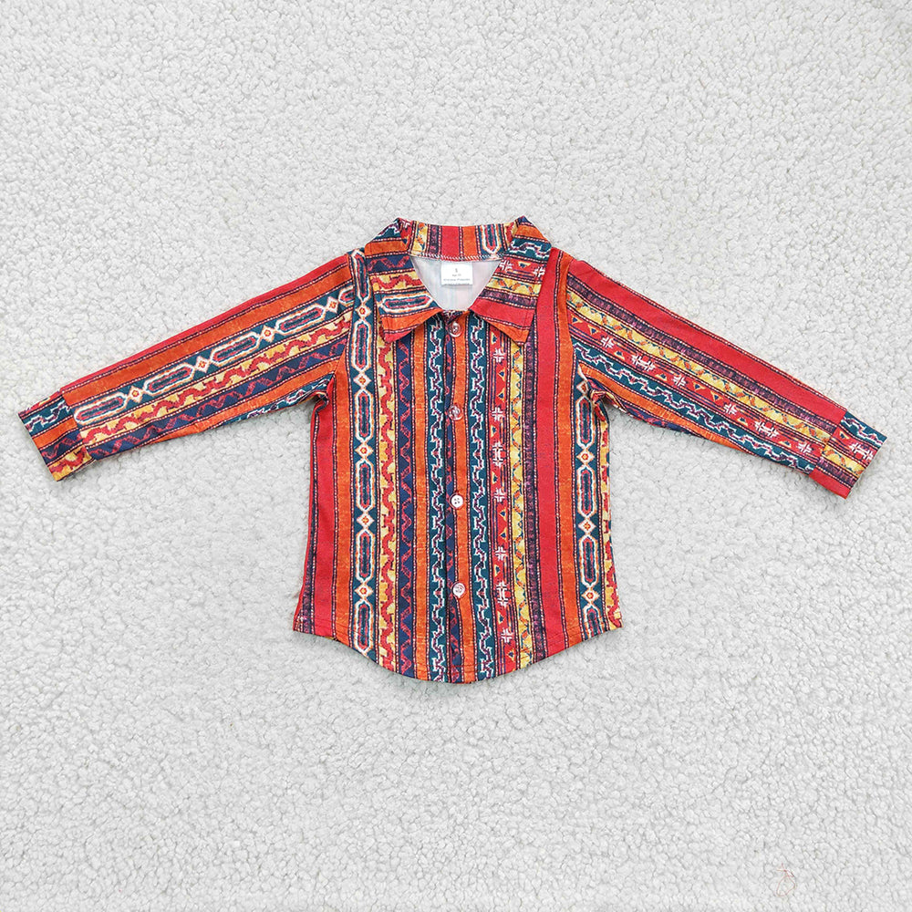 Baby kids western Long Sleeve button up shirts