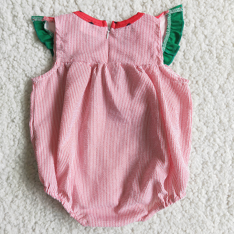 O-Neck watermelon romper