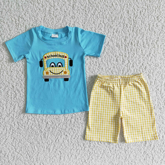 Baby boys back to school shorts sets