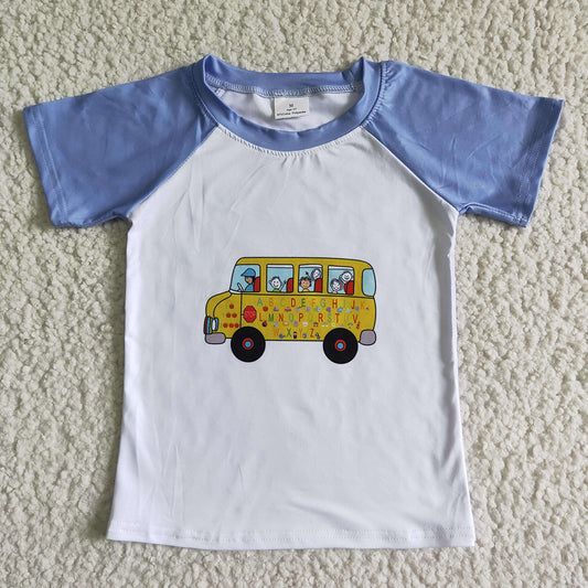 Boys back to school bus shirts