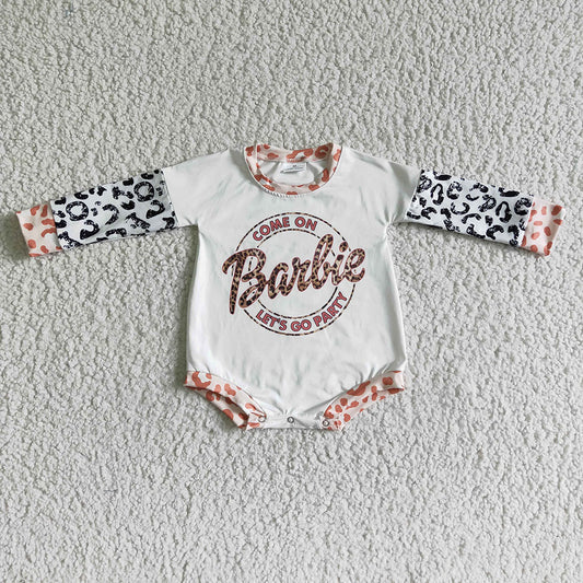 Baby girls western party long sleeve rompers