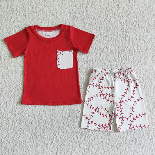 Baby boys baseball shorts sets