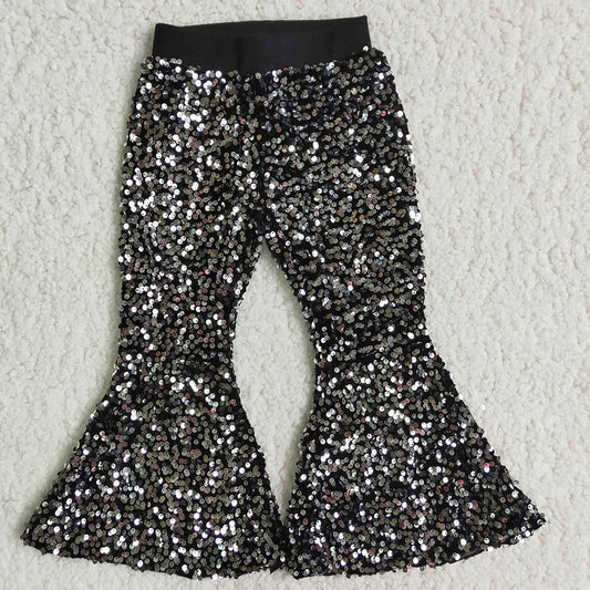 Sequin black bell-bottoms