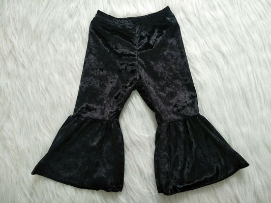 Black Velvet Bell Pants