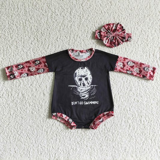 Baby girls Halloween flower rompers (can choose headband here)