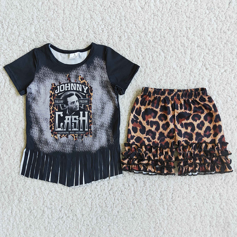 Tassels Leopard Shorts sets