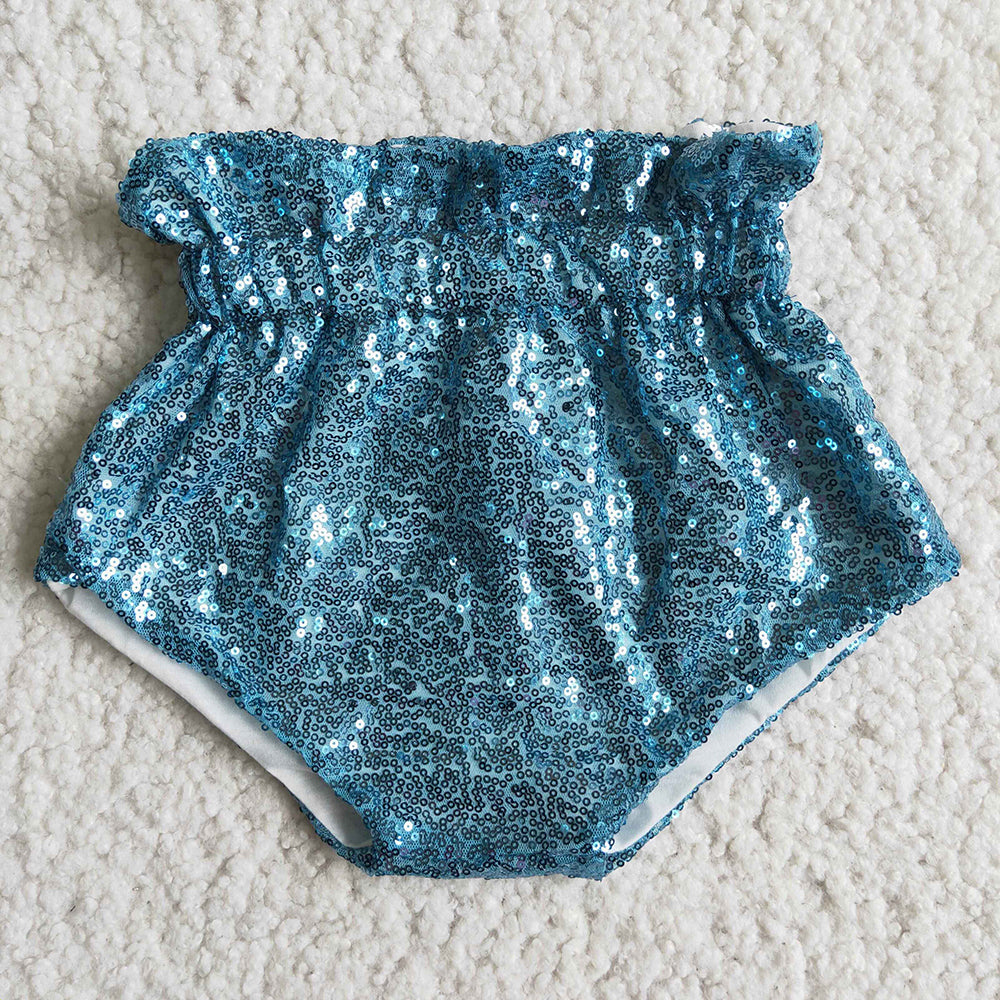 Sequin blue baby bummie