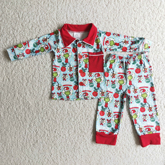 Christmas cartoon boys pajamas