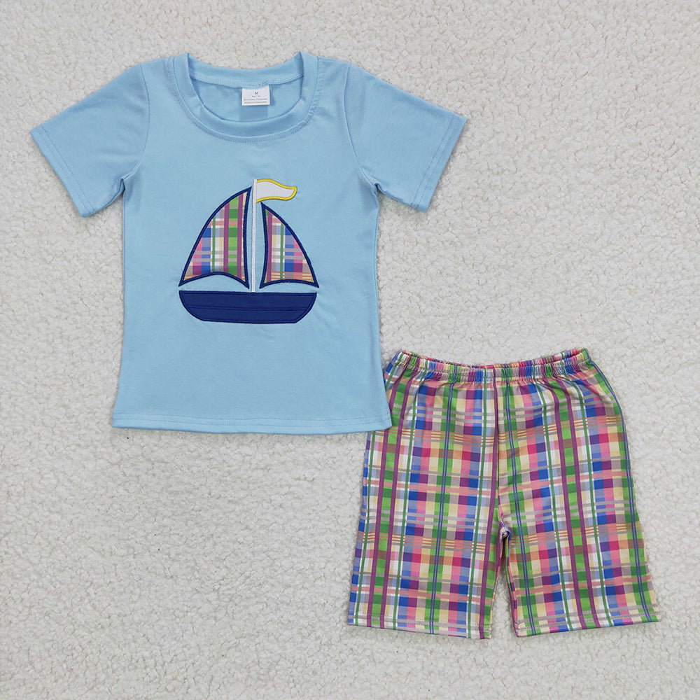 Baby Boys Summer Boats shorts Clothes Sets