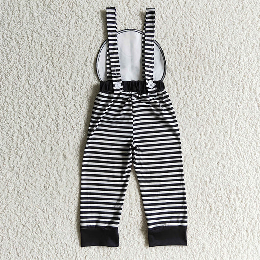 Baby boys Halloween black stripe jumpsuits