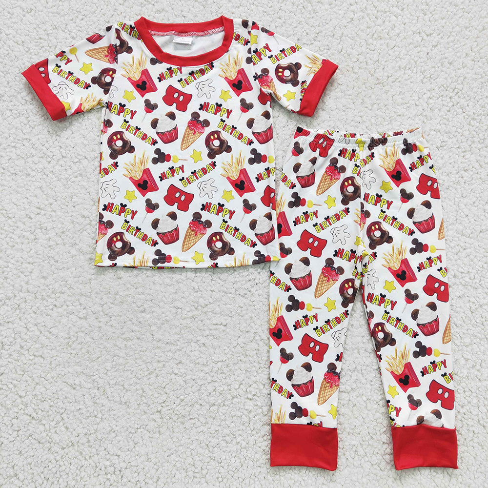 baby Boys Birthday cake pajamas Pants sets