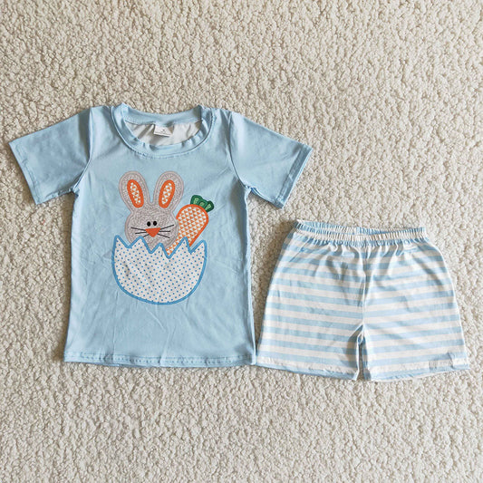 Baby boys Easter bunny shorts 2pcs clothing sets