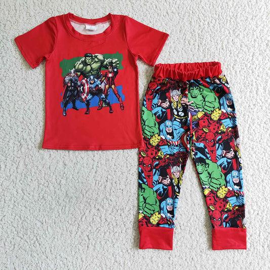 Baby boys cartoon hero pants clothes sets