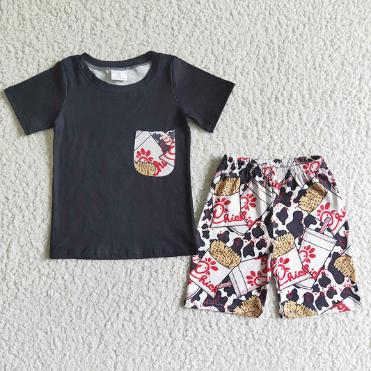 Baby boys chick pocket summer shorts sets