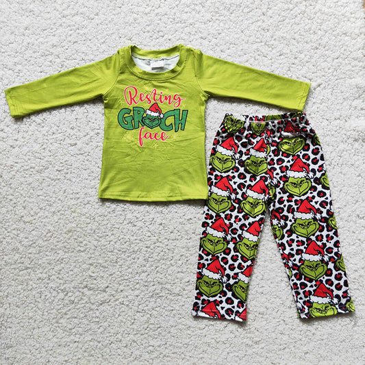 Boys Christmas cartoon legging sets