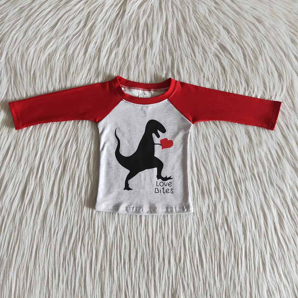 Baby Boys Valentines Dinosaur Shirts