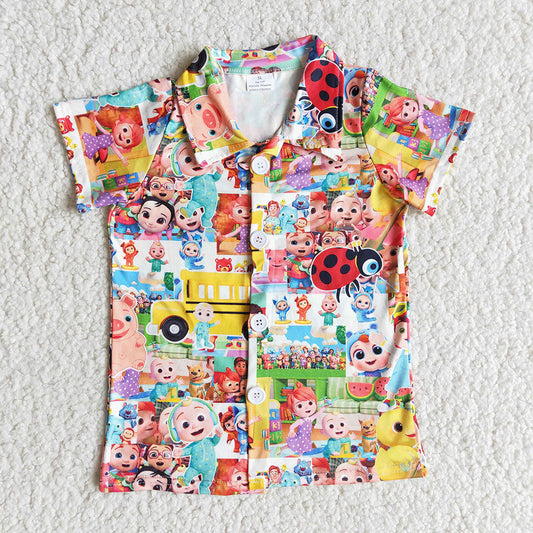 Baby Boys cartoon button up shirts