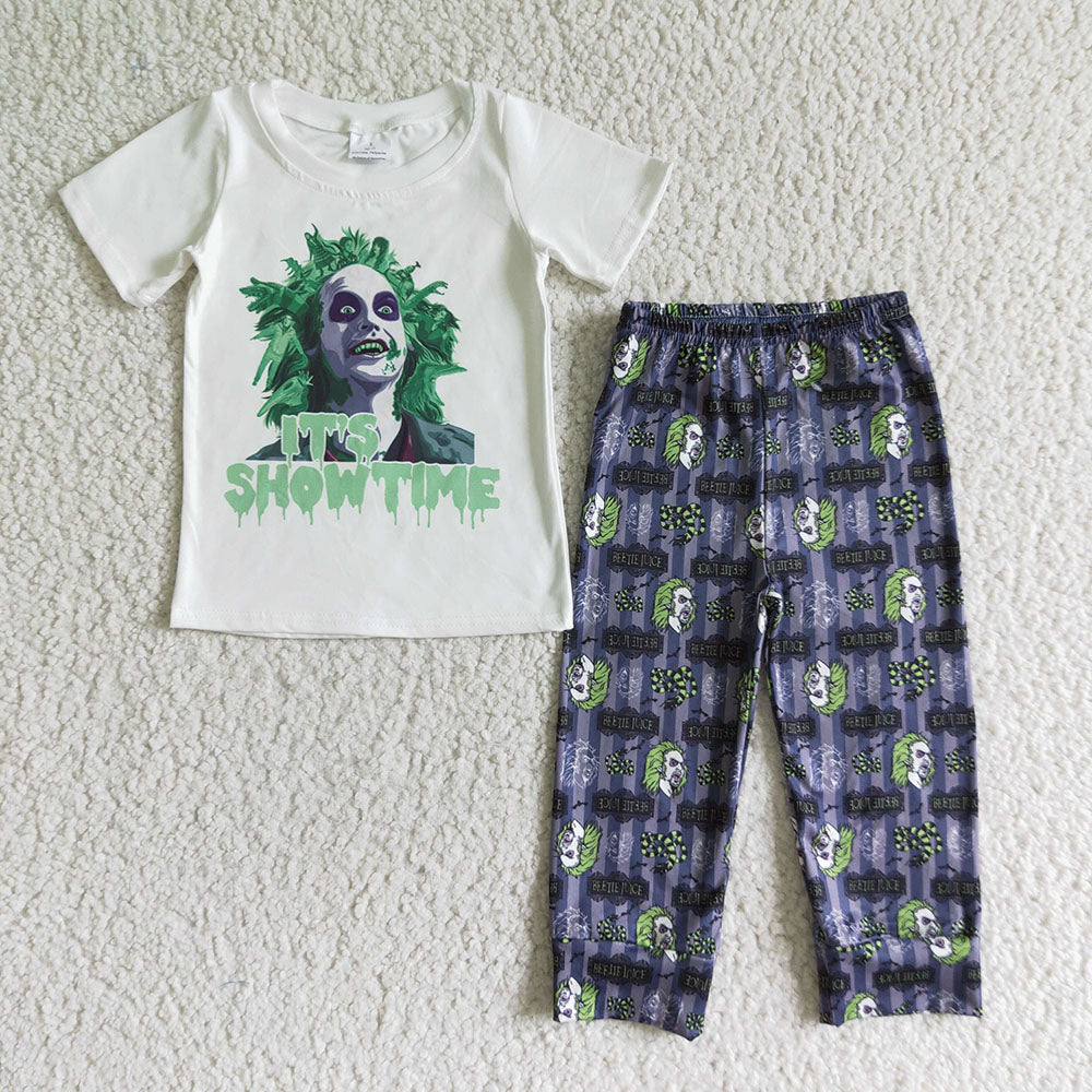 Baby boys it's showtime Halloween pants clothes sets