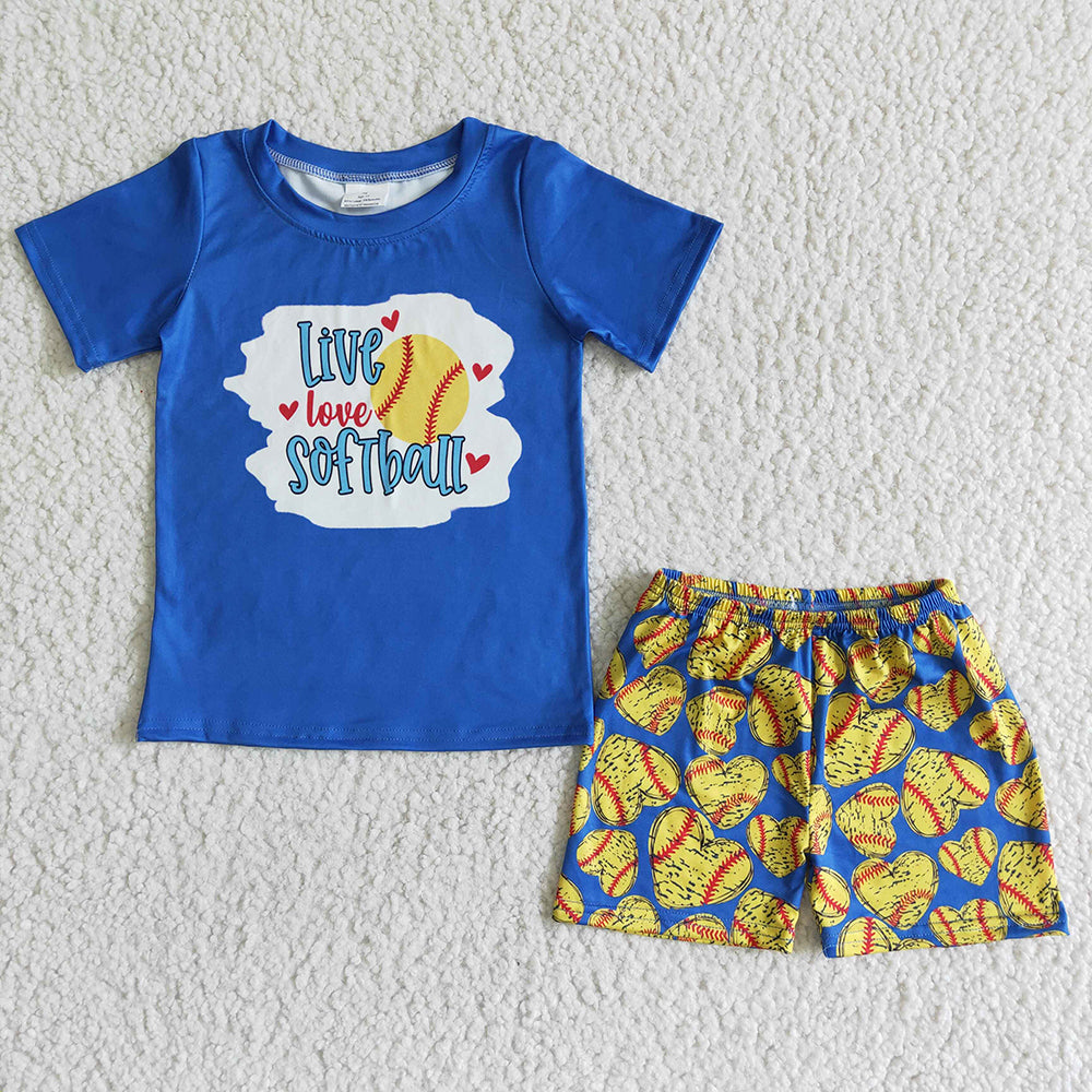 baby boys softball summer shorts sets