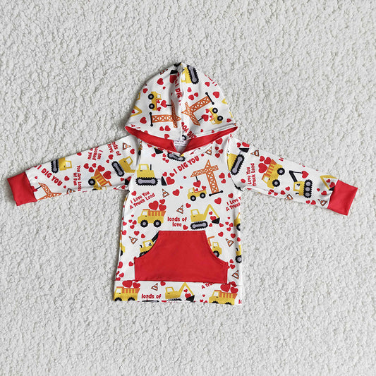 Valentines Boys Hoodie Top