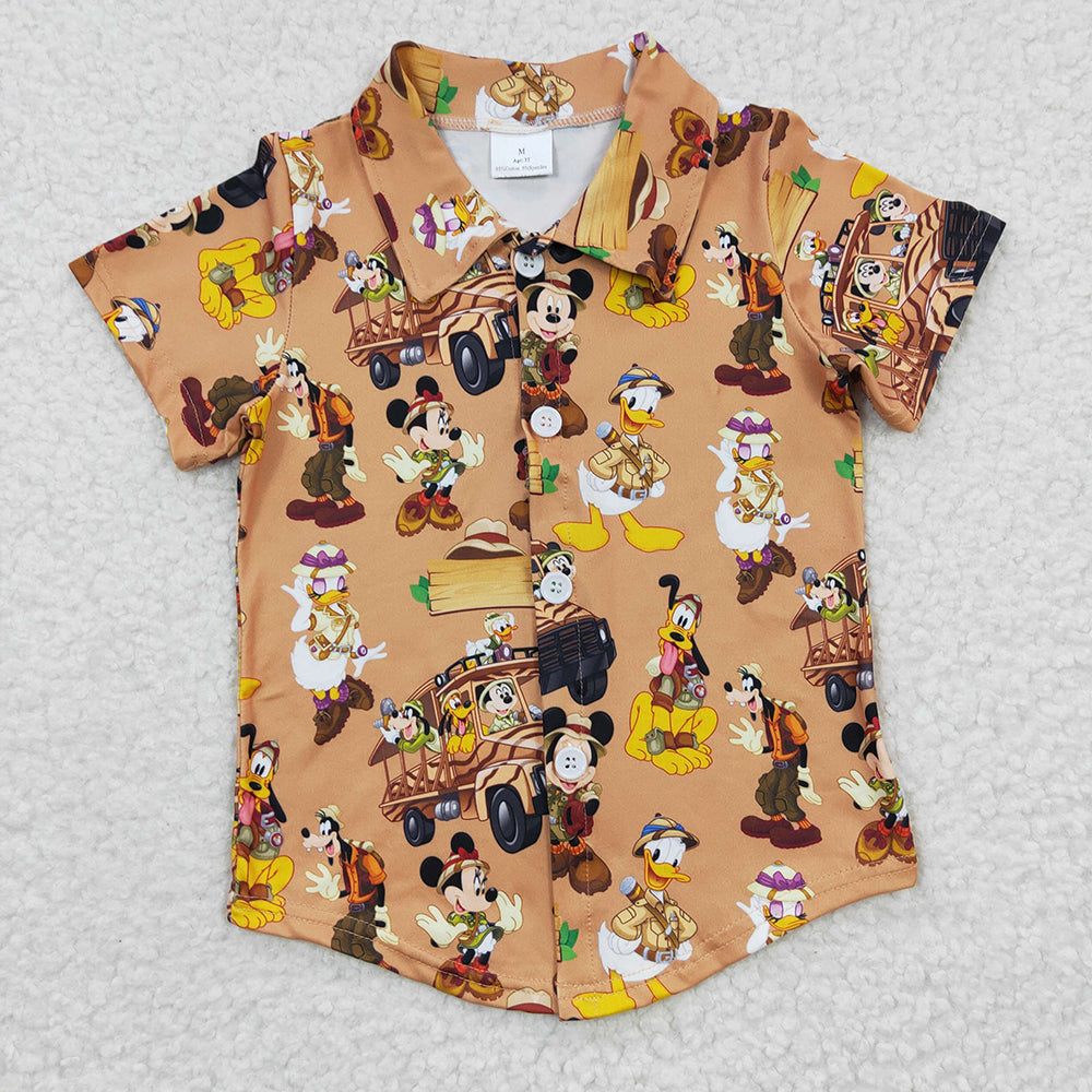 Baby Girls Cartoon Buttons Shirts Tops