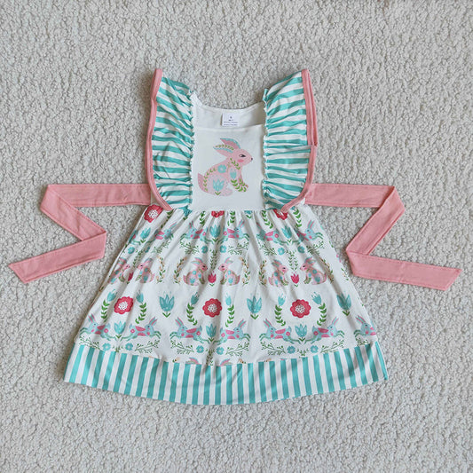 Easter green pink rabbit dresses