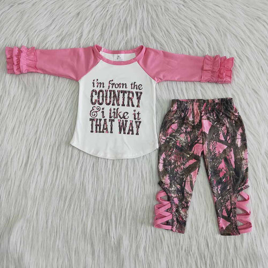 Country camo legging set