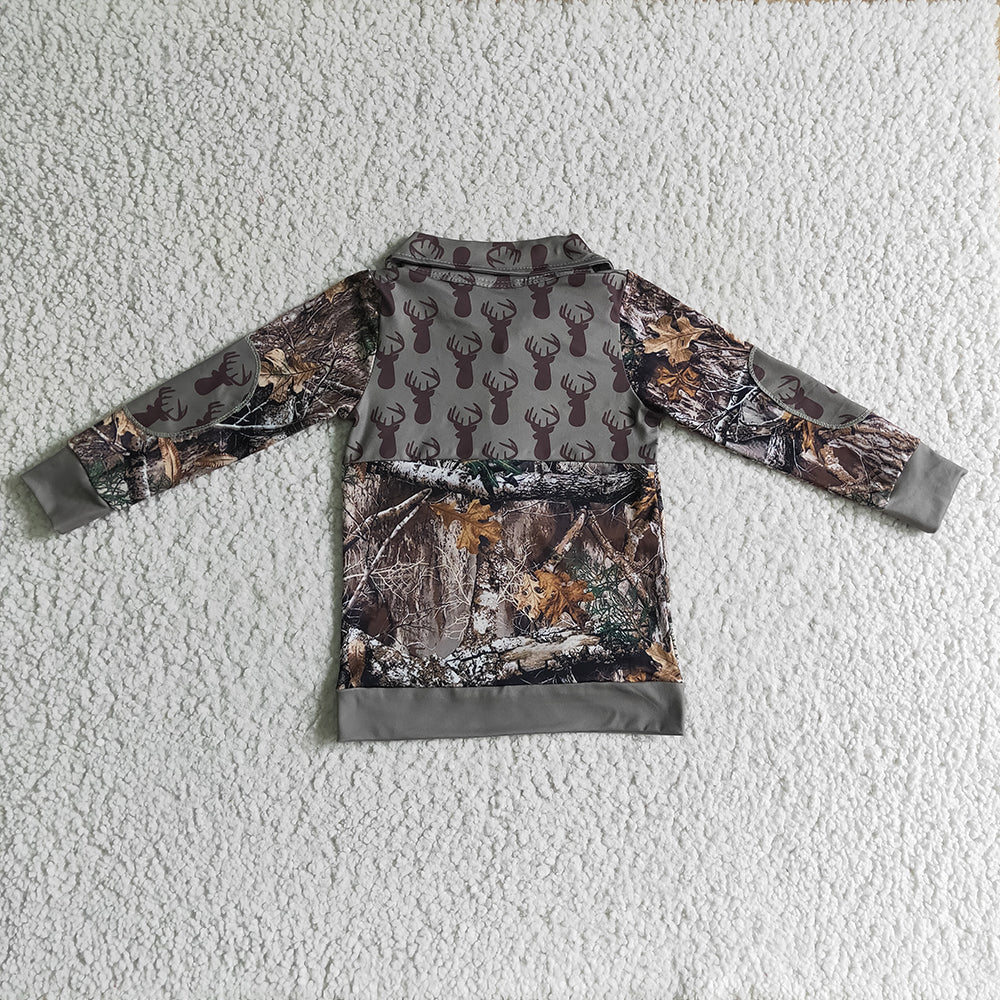 Baby boys green camo pullover shirts Tops