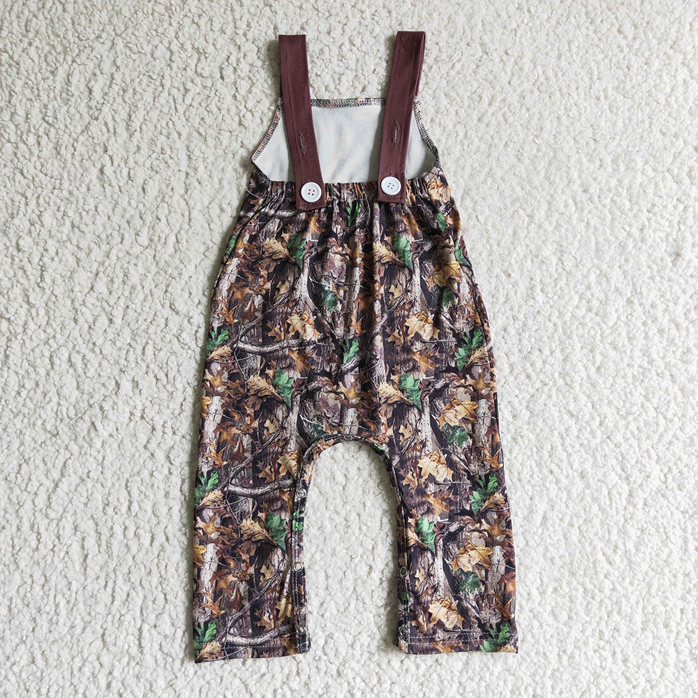 baby boys camo deer jumpsuits overalls