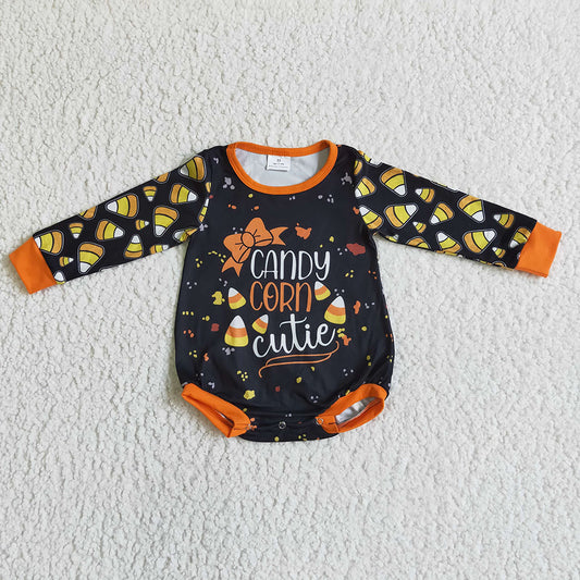 Baby girls Halloween candy rompers