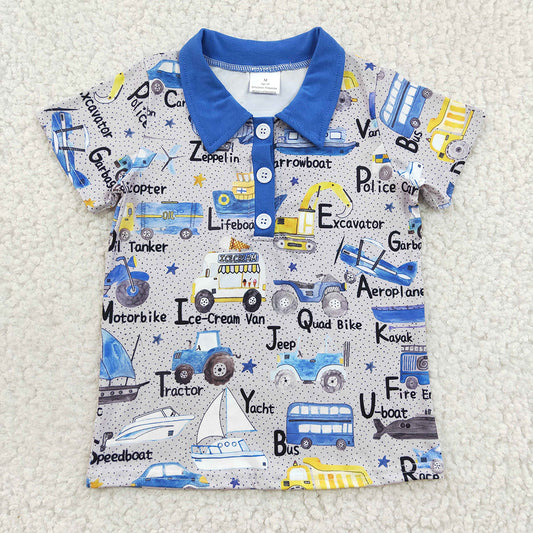 Baby Boys Vehicle short sleeve shirts tops