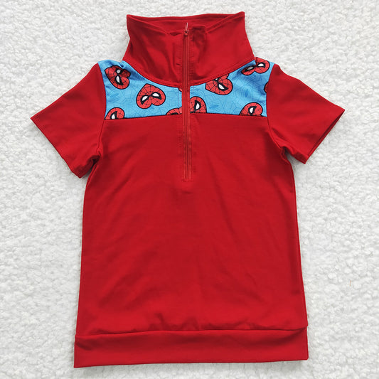 Baby Boys Cartoon Red Summer Pullovers Tops